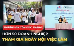 Hơn 50 doanh nghiệp trong và ngoài nước tham gia ngày hội việc làm do Trường ĐH Tôn Đức Thắng tổ chức