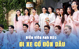 Diễn viên Anh Đức đi xe cổ đón dâu, Minh Dự và Ali Hoàng Dương bê tráp