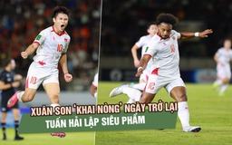 Xuân Son ‘khai nòng’ ngày trở lại, Tuấn Hải lập siêu phẩm vào lưới đội tuyển Lào