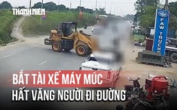 Xe máy múc mất lái, hất văng người đi đường lên trời