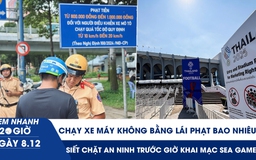 Xem nhanh 20h ngày 8.12: Chạy xe máy không bằng lái phạt bao nhiêu | Siết an ninh trước giờ khai mạc SEA Games