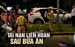 Tai nạn liên hoàn sau bữa ăn chiều trên đường Nguyễn Văn Linh