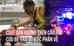 CSGT dẫn đường taxi trên cao tốc, đưa bé trai đi cấp cứu