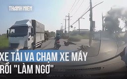 Truy tìm xe tải bỏ đi sau va chạm với xe máy
