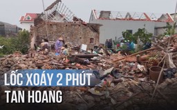 Lốc xoáy quét qua 2 phút, Ninh Bình bay hàng loạt mái nhà dân
