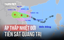 Áp thấp nhiệt đới cách Quảng Trị hơn 200 km, dự báo giật cấp 10