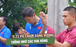 U.23 Việt Nam dâng hương ở Đền Hùng, tân binh Trần Thành Trung gây chú ý