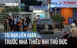 Ô tô đang chạy bỗng tông liên hoàn trước nhà thiếu nhi Thủ Đức