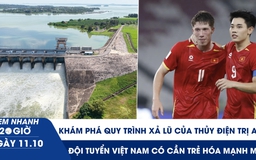 Xem nhanh 20h ngày 11.10: Khám phá quy trình xả lũ của thủy điện Trị An | Đội tuyển Việt Nam có cần trẻ hóa mạnh mẽ?