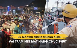 Ùn tắc trên đường Trường Chinh, vài trăm mét mất hàng chục phút