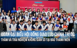 Đoàn đại biểu Hội đồng Giao lưu chính trị Úc thăm và trải nghiệm không gian số tại Báo Thanh Niên