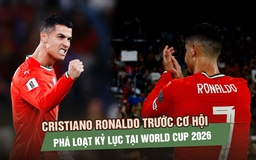 Cristiano Ronaldo trước cơ hội phá loạt kỷ lục lịch sử tại World Cup 2026