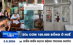 Xem nhanh 12h: Chấn chỉnh vụ dĩa cơm 100.000 đồng ở Huế | Diễn biến dịch bệnh trong nước