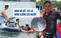 2 người gặp nạn khi chơi flyboard, người bán hàng liều mình cứu người
