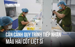Bên trong nơi diễn ra quy trình tiếp nhận mẫu hài cốt liệt sĩ