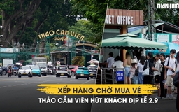 Xếp hàng chờ mua vé, Thảo Cầm Viên hút khách dịp lễ 2.9