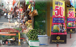 Hoa mắt trước “ma trận” biển hiệu lộn xộn tại tuyến phố kiểu mẫu của TP.Hà Nội