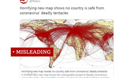 Bản đồ gây hoang mang về 'đường lây virus corona toàn cầu' hóa ra là thất thiệt