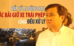 Ông Đoàn Ngọc Hải chỉ đạo cho dẹp bãi giữ xe trái phép trong đêm mưa