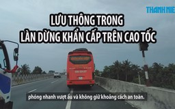 Xe giường nằm liên tục chạy trong làn dừng khẩn cấp trên cao tốc TP.HCM - Trung Lương