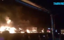 Kinh hoàng xe bồn chở xăng cháy lan vào nhà dân khiến nhiều người thương vong