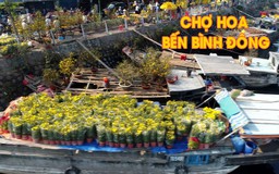 [FLYCAM] Ngắm chợ hoa Bến Bình Đông rộn ràng ngày 30 Tết