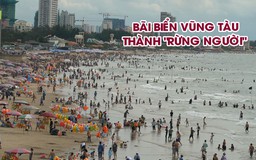 100.000 lượt khách đổ bộ, bãi biển Vũng Tàu thành "rừng người" trong dịp nghỉ lễ