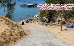 San lấp đất rừng đặc dụng để mở lối xuống bè nổi kinh doanh du lịch