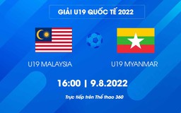 Giải U.19 Quốc tế 2022: U.19 Myanmar - U.19 Malaysia