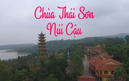 Ngôi chùa huyền ảo bên hồ Dầu Tiếng từ góc máy flycam