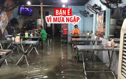 Khổ sở, ế ẩm vì ngập nặng trong cơn mưa bất ngờ lúc chiều tối