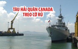 Tàu hải quân Canada treo cờ rủ tưởng niệm Chủ tịch nước Trần Đại Quang