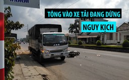 Tông vào xe tải đang dừng bên đường, một nam thanh niên nguy kịch