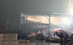 Cháy dữ dội tại nhà xưởng của 2 công ty gỗ ở Bình Dương