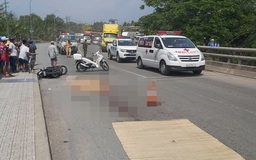 Ùn ứ hơn 3 km vì tai nạn gần cầu Kinh Xáng ở Tiền Giang