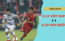 Highlights U.23 Việt Nam 1-1 U.20 Hàn Quốc: HLV Park cất hảo thủ trên băng ghế dự bị