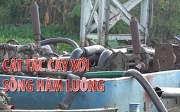 “Cát tặc” cày xới sông Hàm Luông khuya mùng hai Tết