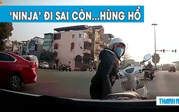 Tạt đầu ô tô bị đâm ngã, ‘ninja’ hùng hổ chửi bới tài xế