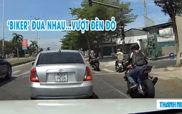 Dân mạng phẫn nộ cảnh dàn xe phân khối lớn 'đua nhau' vượt đèn đỏ