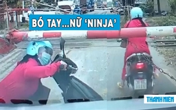 Dân mạng bó tay nữ ‘ninja’ chui barie bất chấp tàu sắp tới