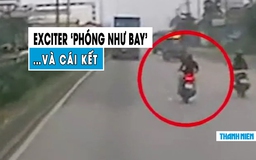 Nam thanh niên ‘phóng’ Yamaha Exciter lạng lách tông vào xe ben, bất tỉnh trên quốc lộ