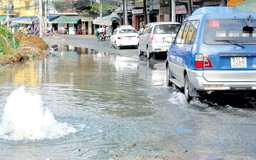 Bể ống nước khi thi công Metro, nhiều nơi trung tâm Sài Gòn cúp nước