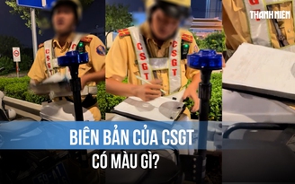 Nam thanh niên đòi CSGT TP.HCM lập biên bản màu hồng: Màu gì mới đúng?