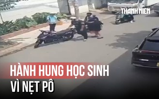 Hành hung 2 học sinh để dằn mặt vì nẹt pô