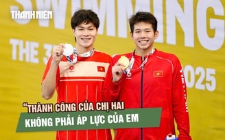 Quang Thuấn gây bất ngờ với tấm HCV SEA Games đầu tiên, nhắc tới chị gái Ánh Viên