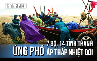 Áp thấp nhiệt đới sắp vào Biển Đông: Yêu cầu 7 bộ, 14 tỉnh ứng phó