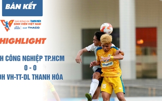 Highlight Trường ĐH Công nghiệp TP.HCM 0-0 Trường ĐH VHTTDL Thanh Hóa: Những loạt luân lưu xuất sắc