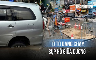 Nguyên nhân ô tô sụp 'hố tử thần' ở Hà Nội