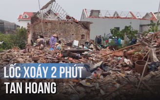Lốc xoáy quét qua 2 phút, Ninh Bình bay hàng loạt mái nhà dân