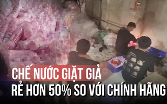 Ngỡ ngàng nhà kho chế nước giặt, nước tẩy rửa giả ở TP.HCM